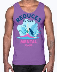 Reduces the Paint of Mental Health 495#- yoga- Cotton Tank