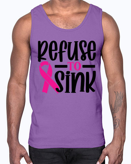Refuse to Sink 9#- breast cancer- Cotton Tank