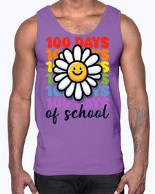 Retro Flower one hundred Days Of 752#- one hundred days- Cotton Tank