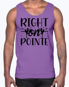 Right on pointe 183#- ballet- Cotton Tank