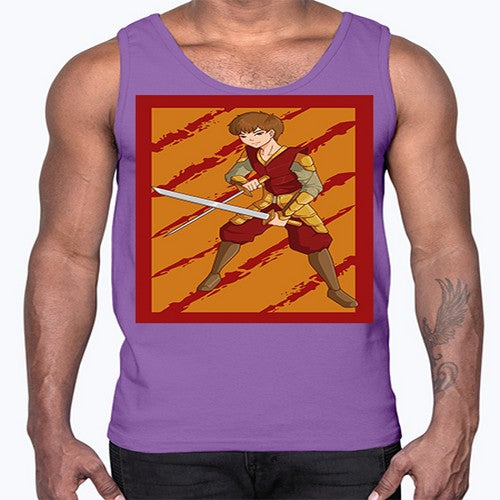 Samurai boy 95#- anime- Cotton Tank