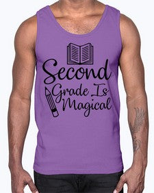 Second Grade Is Magical 820#- second grade- Cotton Tank