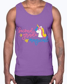 Second Grade Is Magical 822#- second grade- Cotton Tank