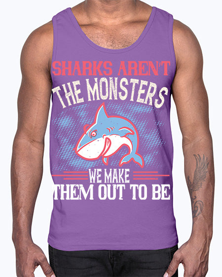 Sharks aren’t the monsters we make them out to be Style 24#- shark-fish- Cotton Tank