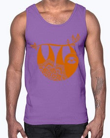 SlothMandala 1076#- mandala- Cotton Tank
