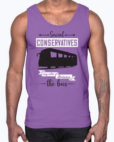 Social conservatives say who drives the bus 5#- bus- Cotton Tank