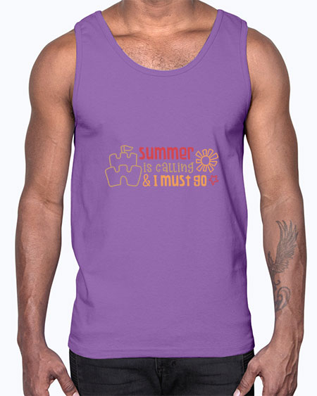 Summer is calling and I must go 13#- summer- Cotton Tank
