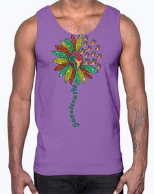 Sunflower Fist Juneteenth Black History 24#- black juneteenth- Cotton Tank