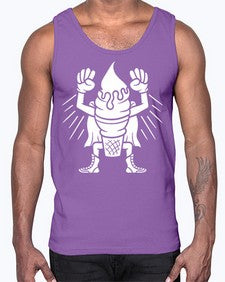 Super ice cream 246#- cartoon food- Cotton Tank