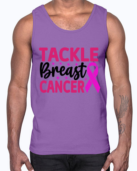 Tackle Breast Cancer 5#- breast cancer- Cotton Tank