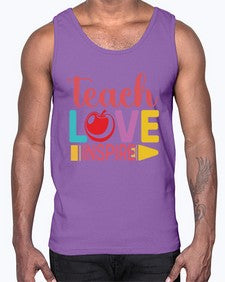 Teach Love Inspire 1444#- teacher- Cotton Tank