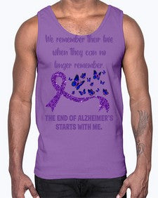 The End Of AlzheimerS Start With Me 217#- alzheimers- Cotton Tank