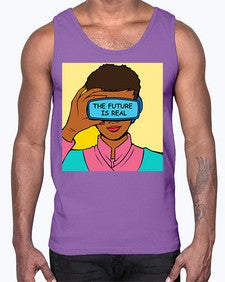 The Future is Real 1151#- art pop art- Cotton Tank