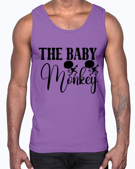 The baby monkey - monkey- Cotton Tank