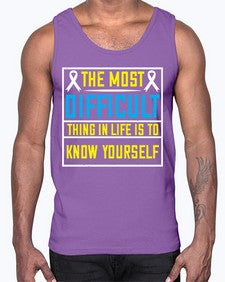 The most difficult thing in life is to know yourself Style 16#- Self awareness- Cotton Tank