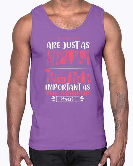 The right tools are just as important as the makeup itself Style 181#-makeup Cotton Tank