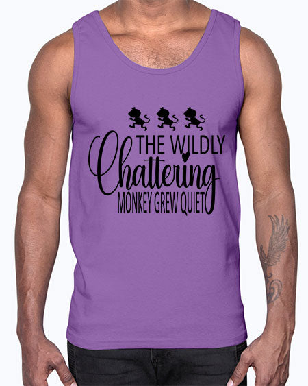 The wildly chattering monkey grew - monkey- Cotton Tank