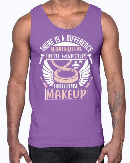 There is a difference between falling into makeup and applying makeup Style 178#-makeup Cotton Tank