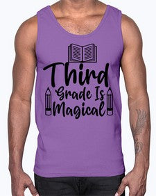 Third Grade Is Magical 961#- third grade- Cotton Tank