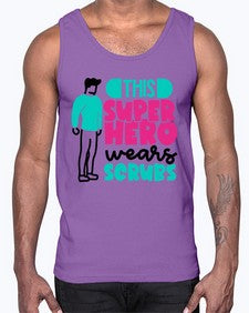 This Superhero Wears Scrubs Style Style 1564#- nurse- Cotton Tank