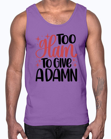 Too Glam To Give A Damn Style 9#-makeup Cotton Tank