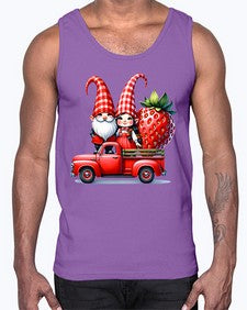 Truck Gnome Strawberries 1673#- strawberry- Cotton Tank
