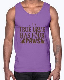 True Love Has Four Paws Style 24#- cats- Cotton Tank