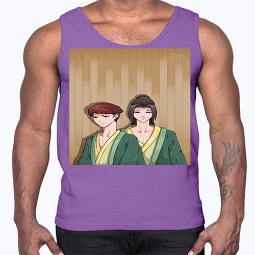 Two man in a hot spring 18#- anime- Cotton Tank