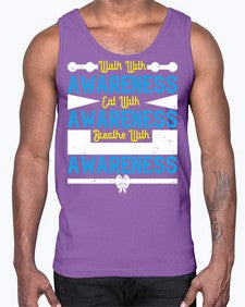 Walk with awareness Eat with awareness Breathe with awareness Style 9#- Self awareness- Cotton Tank