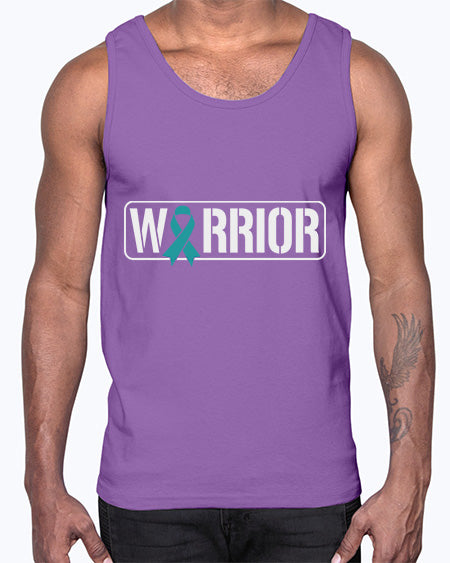 Warrior PTSD Awareness Teal Military 2#- PTSD- Cotton Tank