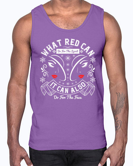 What red can do for the spirit it can also do for the face Style 175#-makeup Cotton Tank