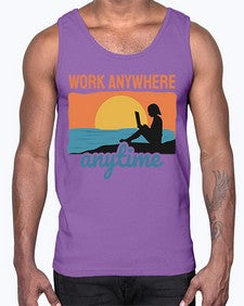 Work Anywhere Anytime 2#- internet- Cotton Tank