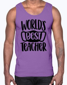 Worlds Best Teacher Style 1656#- teacher- Cotton Tank