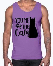 You Me The Cat Style 110#- cats- Cotton Tank