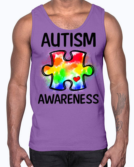 autism awareness- autism- Cotton Tank