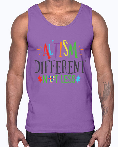 autism different not less Style 5#- autism- Cotton Tank