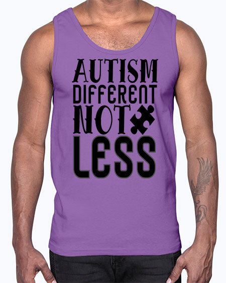 autism different not less Style 6#- autism- Cotton Tank