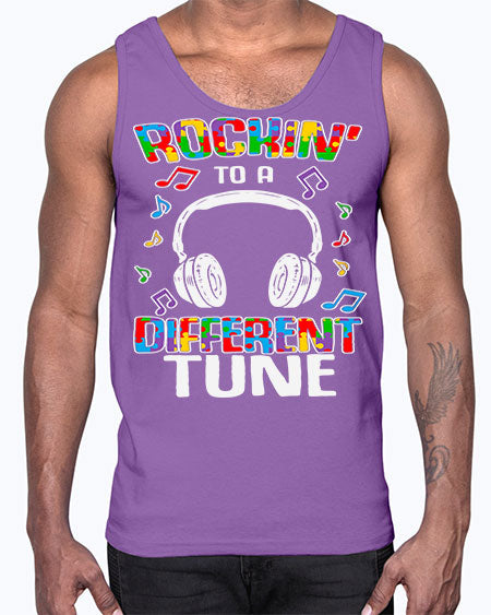 autism game rocking to a 23#- autism- Cotton Tank