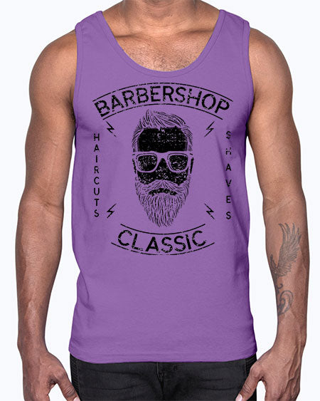 barber shop classic588#- barber- Cotton Tank