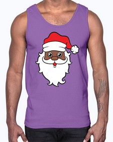 black santa 25#- black boys or men- Cotton Tank