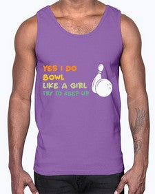 bowl like a girl try 274#- bowling- Cotton Tank