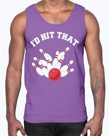bowling id hit that 11#- bowling- Cotton Tank