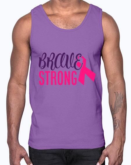 brave strong Style 15#- breast cancer- Cotton Tank