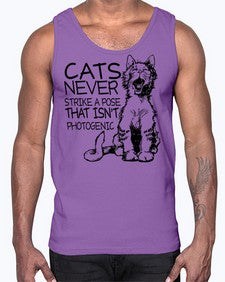 cats never strike a pose that isnt photogenic- cats- Cotton Tank