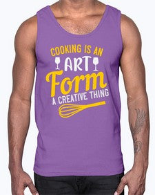 cooking is an art form a creative thing 132#- cooking- Cotton Tank