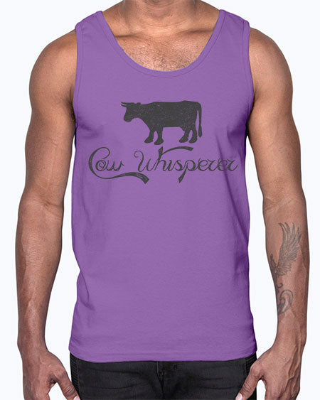 cow whisper- cow- Cotton Tank