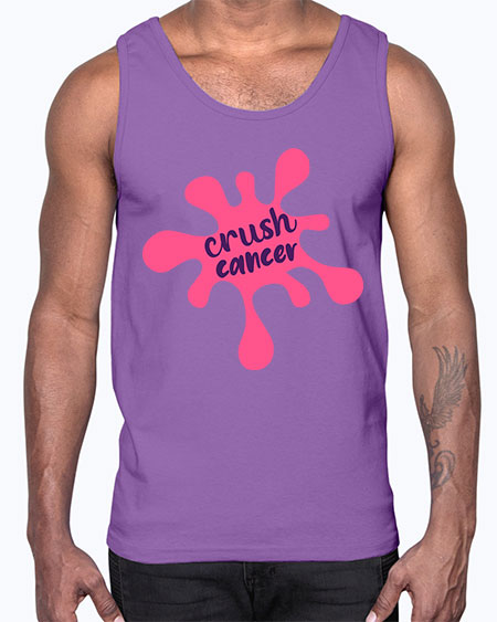 crush cancer Style 18#- breast cancer- Cotton Tank