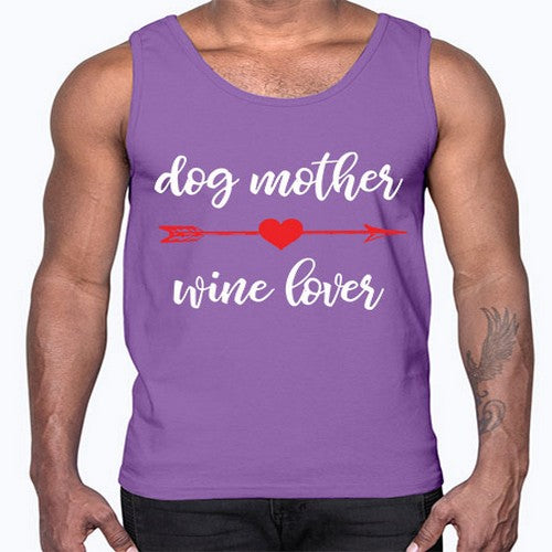 dog mom wine 84#- dogs- Cotton Tank
