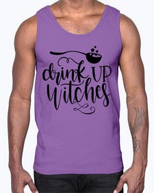 drink up witches 38#- witch- Cotton Tank