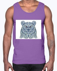 ethnic bear 416#- mandala- Cotton Tank